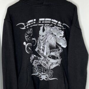 Global Breakers Street Runners Hoodie Sz M Black Graphic Demon Racing Drift Car